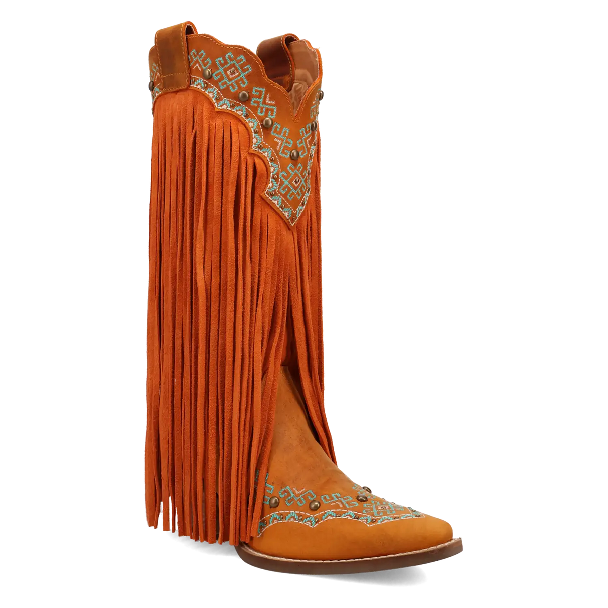 Botas vaqueras de mujer Dingo Tequila Sunrise de piel de ante