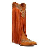 Botas vaqueras de mujer Dingo Tequila Sunrise de piel de ante