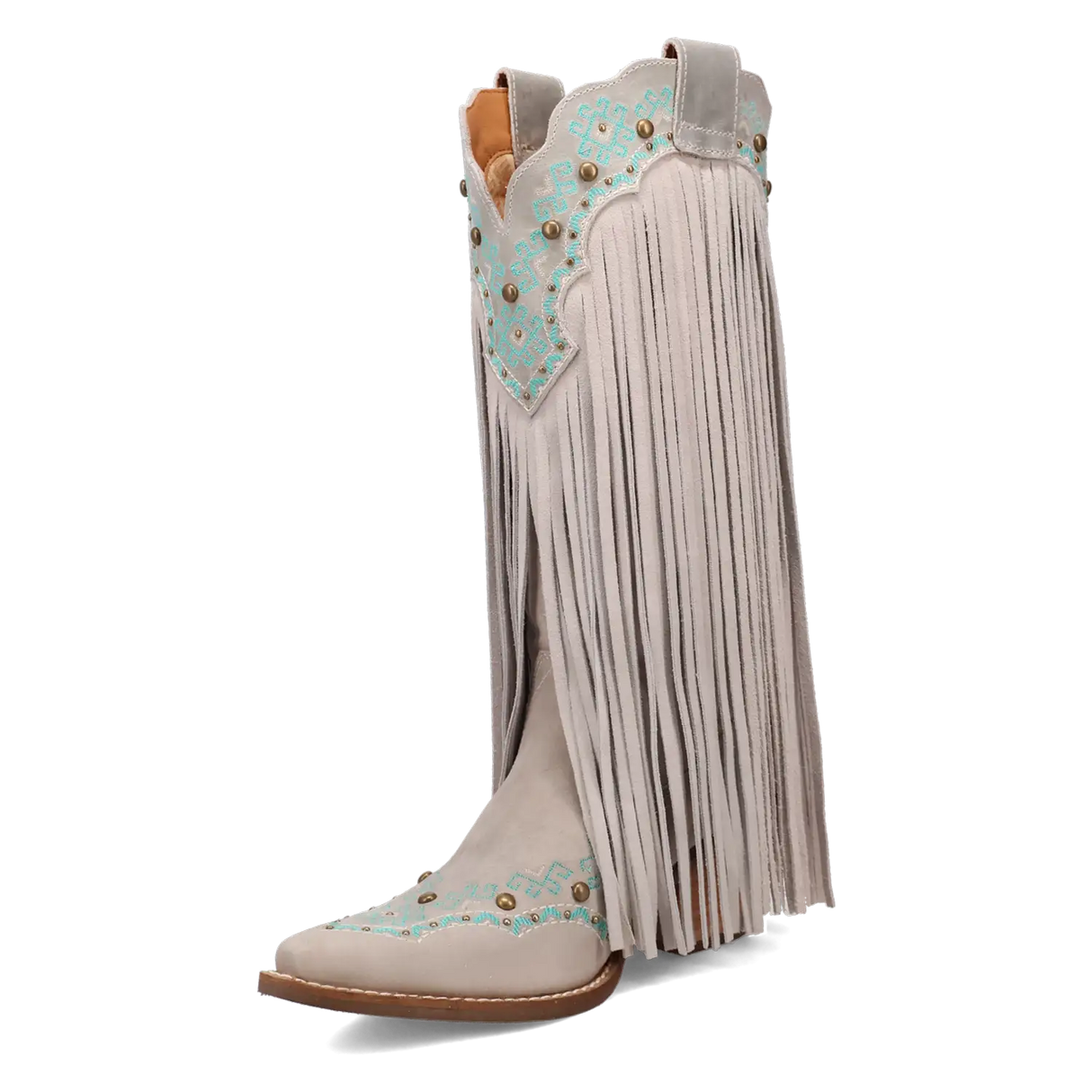 Botas vaqueras de mujer Dingo Tequila Sunrise de piel de ante