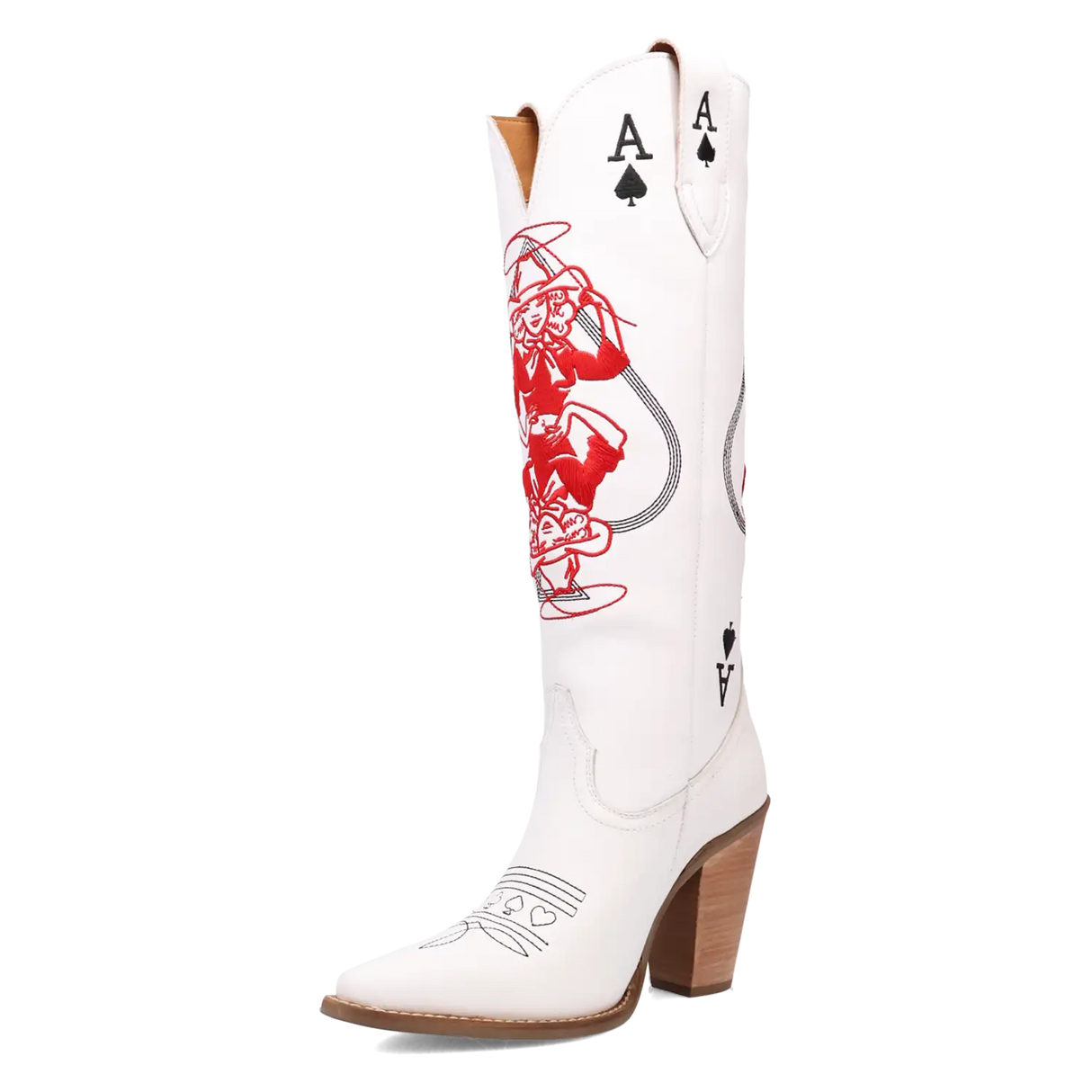 Botas de vaquera de cuero Dingo Ace of Spades para mujer