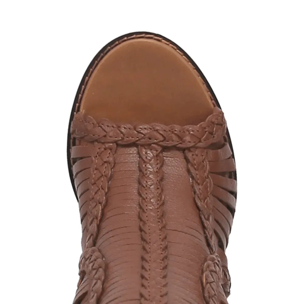 Dingo Jeezy - Bota vaquera de cuero para mujer (liquidación)