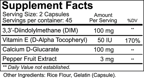 NutraKey DIM 100 mg, 90 cápsulas