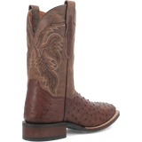 Dan Post Alamosa (Chocolate/Brown) - Men's Ostrich Skin Leather Cowboy Boots