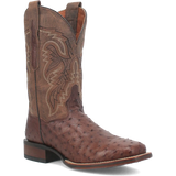 Dan Post Alamosa (Chocolate/Brown) - Men's Ostrich Skin Leather Cowboy Boots