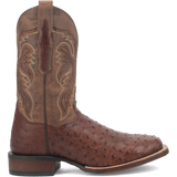 Dan Post Alamosa (Chocolate/Brown) - Men's Ostrich Skin Leather Cowboy Boots