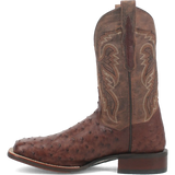 Dan Post Alamosa (Chocolate/Brown) - Men's Ostrich Skin Leather Cowboy Boots