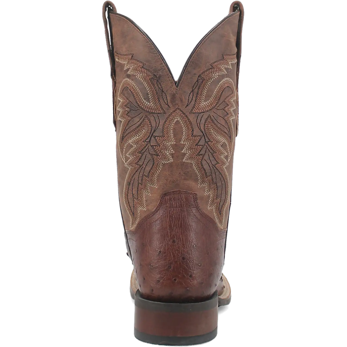 Dan Post Alamosa (Chocolate/Brown) - Men's Ostrich Skin Leather Cowboy Boots