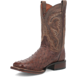 Dan Post Alamosa (Chocolate/Brown) - Men's Ostrich Skin Leather Cowboy Boots