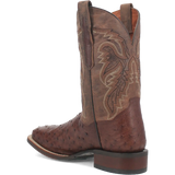 Dan Post Alamosa (Chocolate/Brown) - Men's Ostrich Skin Leather Cowboy Boots
