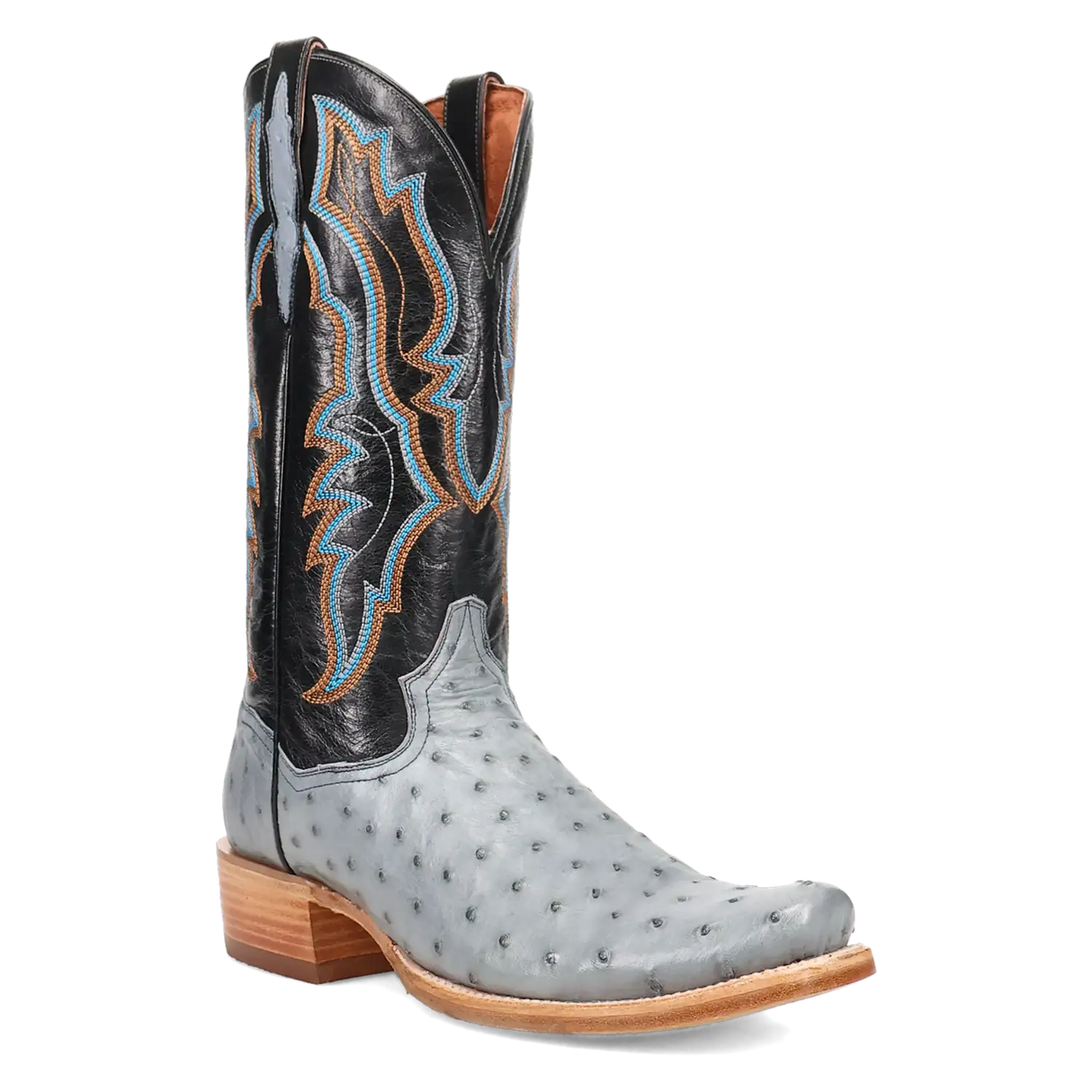 Botas vaqueras de avestruz de pluma completa Dan Post Brady para hombre
