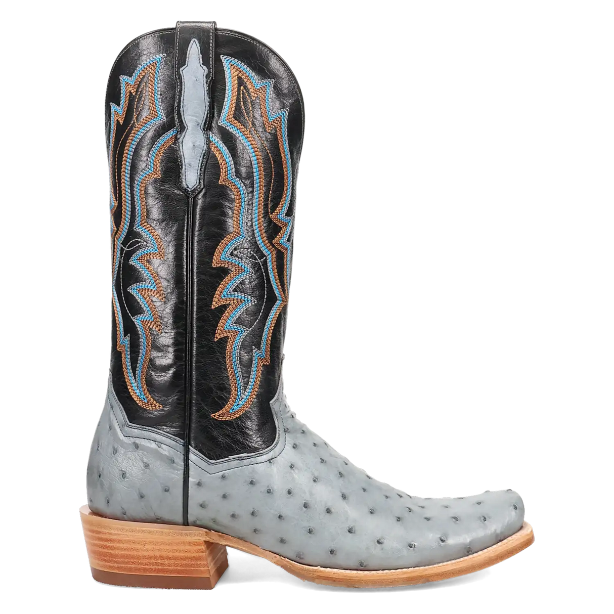 Botas vaqueras de avestruz de pluma completa Dan Post Brady para hombre