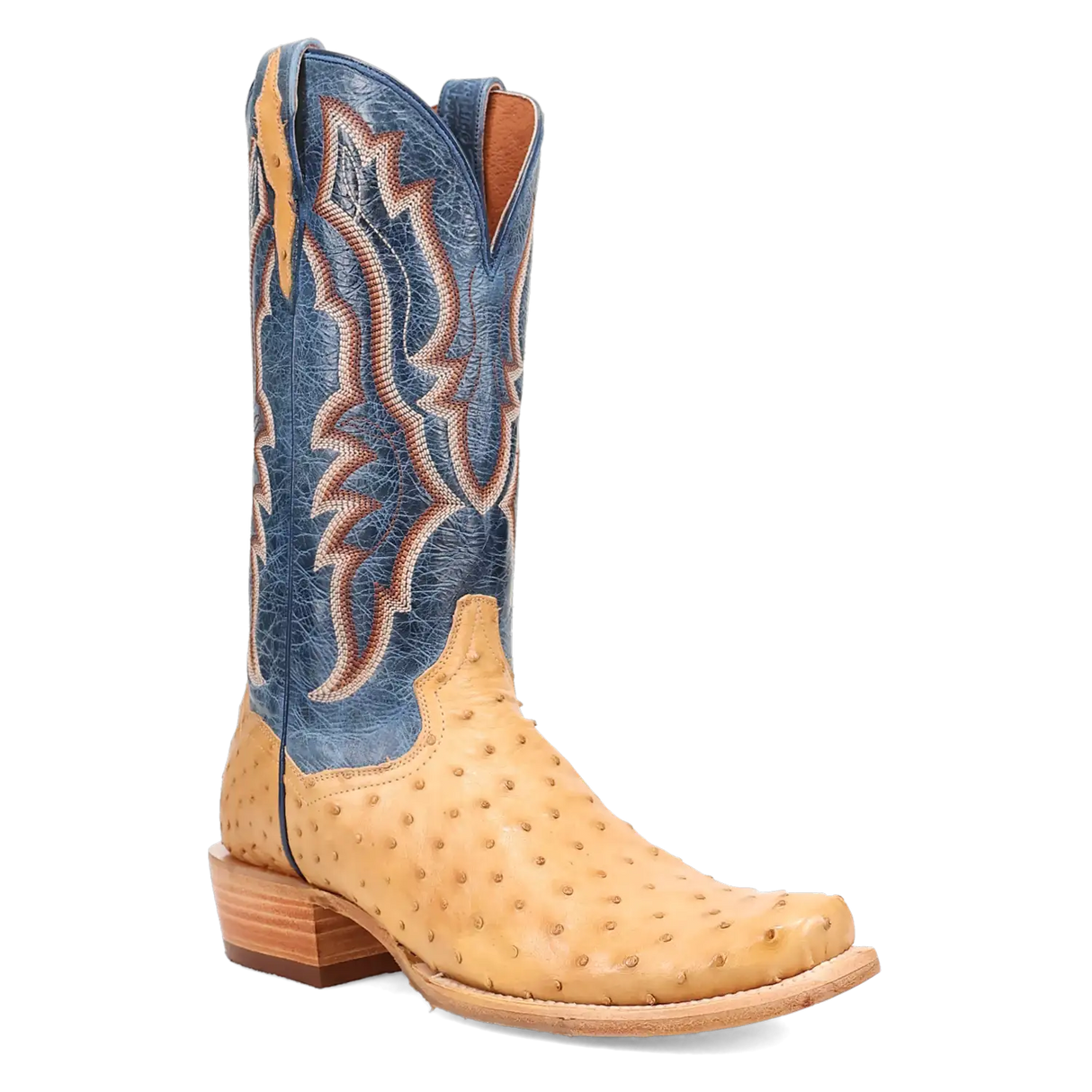 Botas vaqueras de avestruz de pluma completa Dan Post Brady para hombre