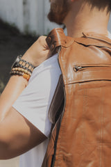 La chaqueta de cuero Wilkinson en marrón