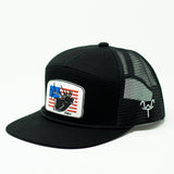 Rubber Patch Elk Trucker Hat – Western Hunting Hat | USA Pride | Westrek
