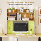 Desktop Bookshelf Countertop Storage Hutch with 6 Shelves