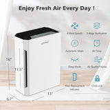 H13 True HEPA Air Purifier with Adjustable Wind Speeds