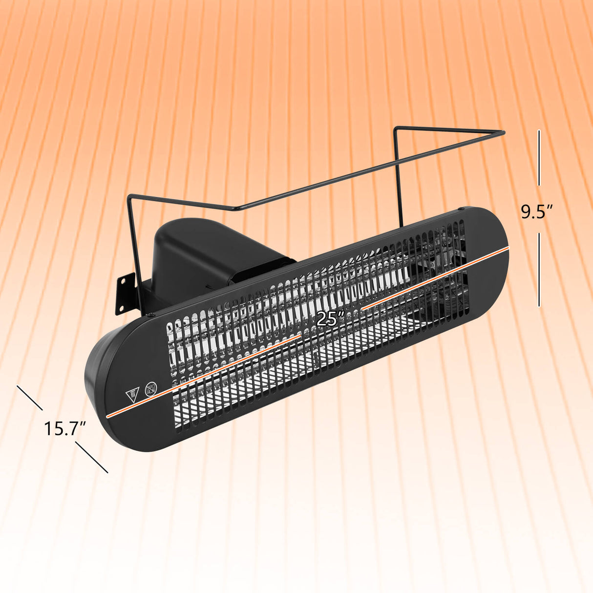 Calentador Infrarrojo de Pared 750W/1500W con Control Remoto