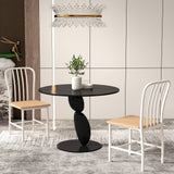 Juego de 2 sillas de comedor sin brazos con respaldo de husillo y asiento ergonómico
