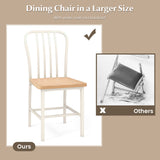 Juego de 2 sillas de comedor sin brazos con respaldo de husillo y asiento ergonómico