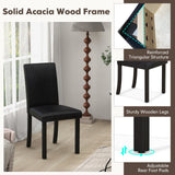 Dining Chair Set of 4 Upholstered Kitchen Dinette Chairs with Wood Frame