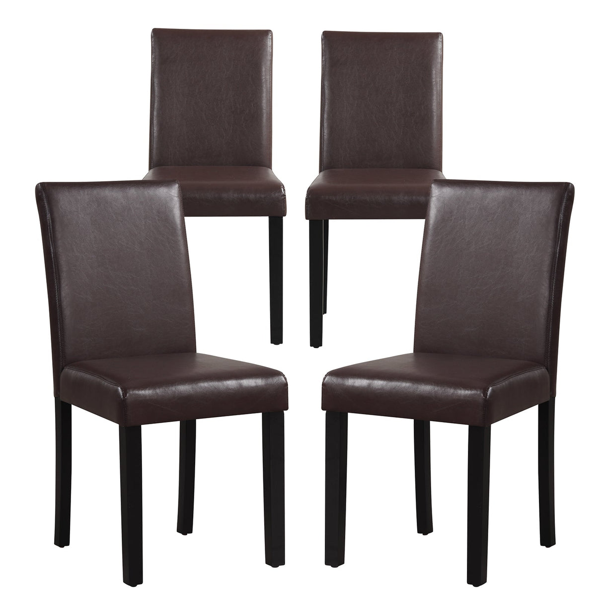 Dining Chair Set of 4 Upholstered Kitchen Dinette Chairs with Wood Frame