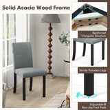 Dining Chair Set of 4 Upholstered Kitchen Dinette Chairs with Wood Frame
