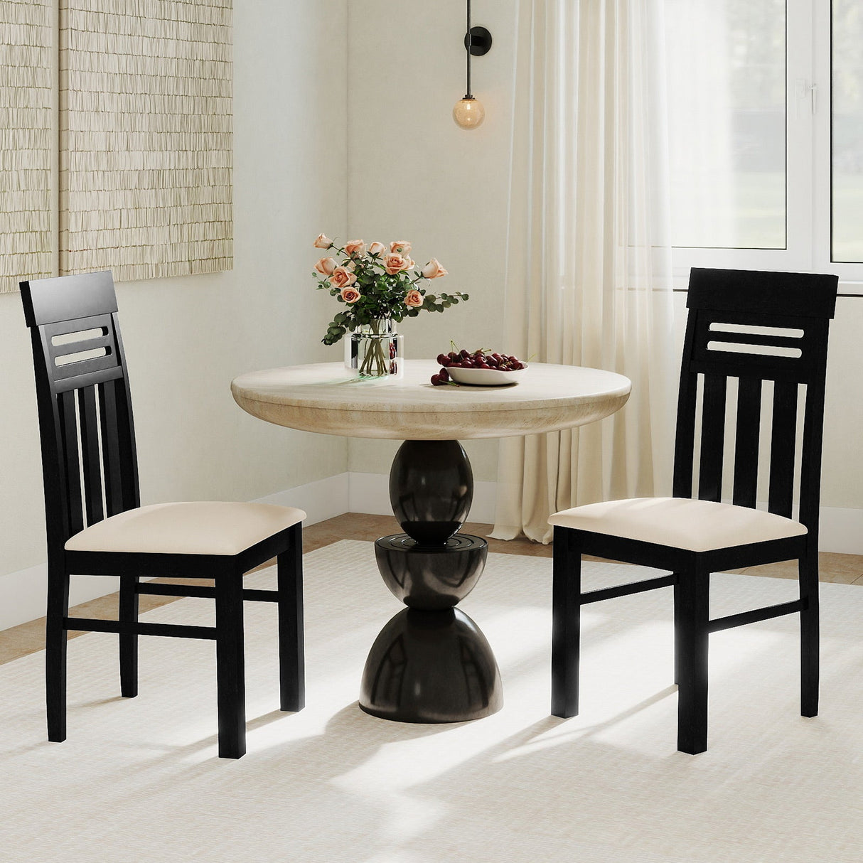 Sillas de comedor Sillas de comedor de respaldo alto Juego de 2