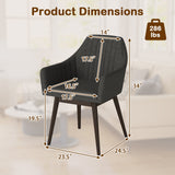 Dining Chairs Set of 2 Upholstered Accent Chairs with Comfy Padded Backrest and Seat