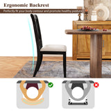Juego de 2 sillas de comedor, sillas auxiliares de cocina con respaldo cruzado curvo - Beige