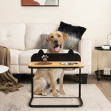 Soporte para cuencos de perro con 2 cuencos de acero inoxidable para comida y agua