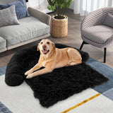 Plush Calming Dog Couch Bed with Anti-Slip Bottom