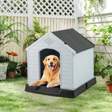 Caseta para perros pequeños de plástico impermeable con suelo elevado