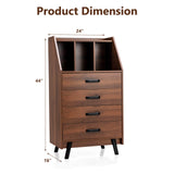 4-Drawer Dresser with 2 Anti-Tipping Kits for Bedroom