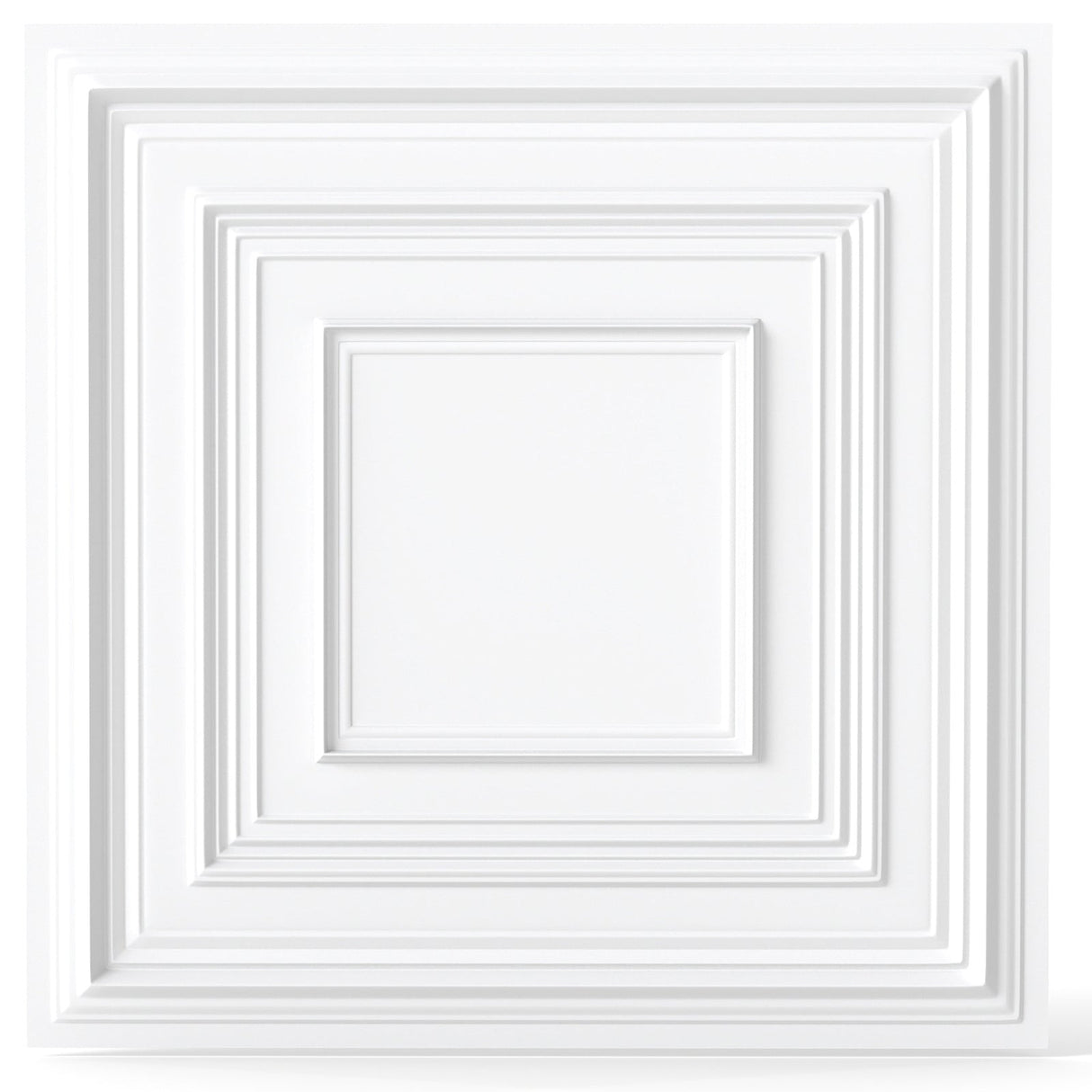 Drop Ceiling Tiles 24" x 24" PVC Ceiling Panels with 3D Decorative Patterns 12-Pack-White