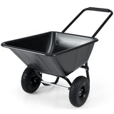 Dual-Wheel Wheelbarrow Garden Utility Cart with Pneumatic Tires