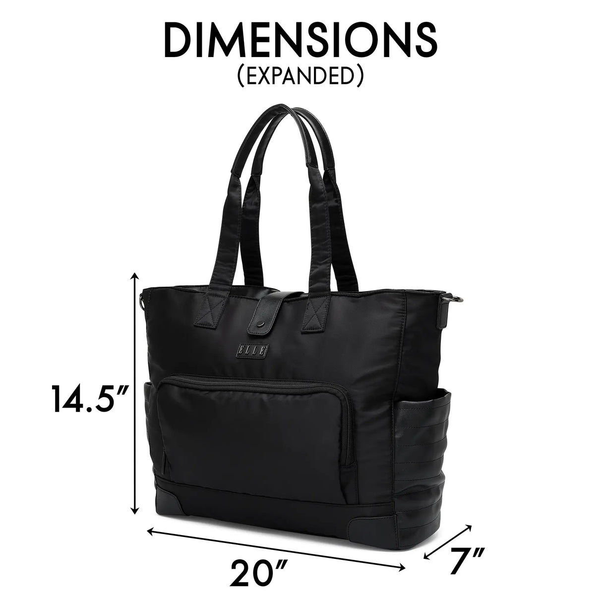 Bolsa de fin de semana Voyage de 25 L de sarga y piel vegana