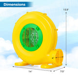 Ventilador para castillo hinchable de 480 W con asa y estacas de tierra