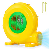 Ventilador para castillo hinchable de 480 W con asa y estacas de tierra
