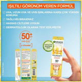 Garnier Daily Sunscreen Face Cream with Vitamin C & SPF50+ - Brightening, Vegan Formula for Sensitive Skin