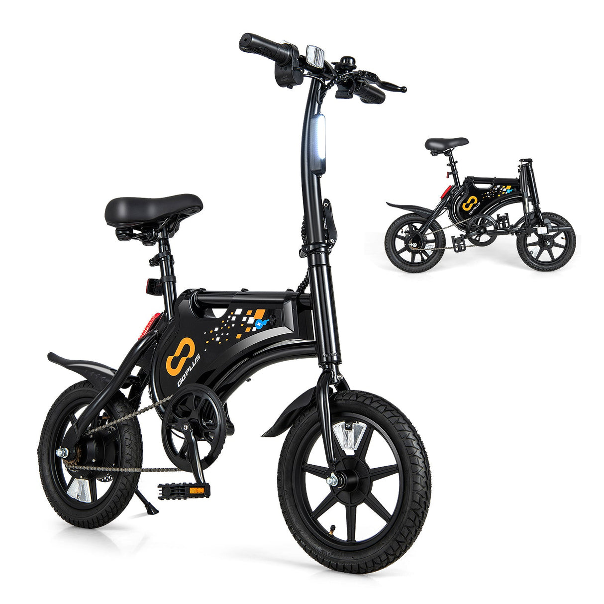 Bicicleta eléctrica para adultos, bicicleta eléctrica plegable con motor de 350 W y batería de 36 V