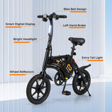 Bicicleta eléctrica para adultos, bicicleta eléctrica plegable con motor de 350 W y batería de 36 V