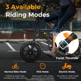 Bicicleta eléctrica para adultos, bicicleta eléctrica plegable con motor de 350 W y batería de 36 V