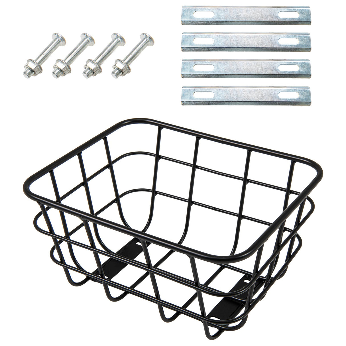 Cesta trasera de metal resistente para bicicletas eléctricas
