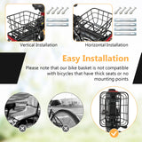 Cesta trasera de metal resistente para bicicletas eléctricas