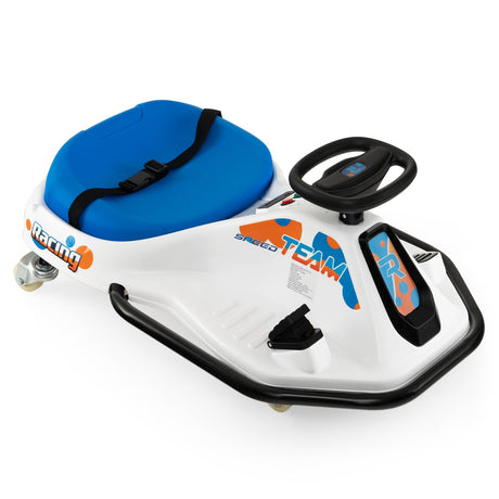 Go Kart Eléctrico para Niños de 24 V con Giro de 360° y Conexión Inalámbrica - Azul Marino