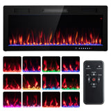 Electric Fireplace 40/50/60 Inches Recessed and Wall Mounted for 2' x 6' Stud