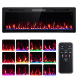 Electric Fireplace 40/50/60 Inches Recessed and Wall Mounted for 2' x 6' Stud