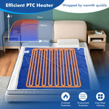 Manta eléctrica térmica de franela y sherpa reversible