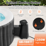 Bomba de calor eléctrica de 1350W con panel táctil y pantalla LED - Negro