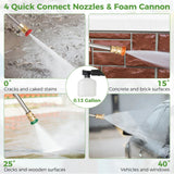 2150PSI Electric Pressure Washer 1.2GPM with 4 Quick Connect Nozzles and Foam Cannon